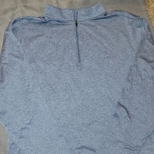 Greg Norman Collection Blue Quarter-Zip Sweater